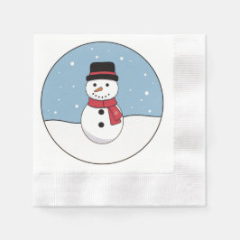 Happy Snowman Kerstfeestdag Servet