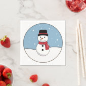 Happy Snowman Kerstfeestdag Servet (Insitu)