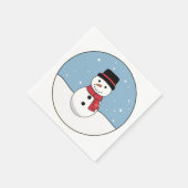 Happy Snowman Kerstfeestdag Servet (Hoek)