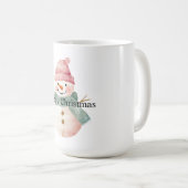 Happy Snowman Kerstmis Koffiemok (Voorkant rechts)