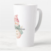 Happy Snowman Kerstmis Latte Mok (Rechterhoek)