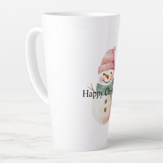 Happy Snowman Kerstmis Latte Mok (Linkerhoek)