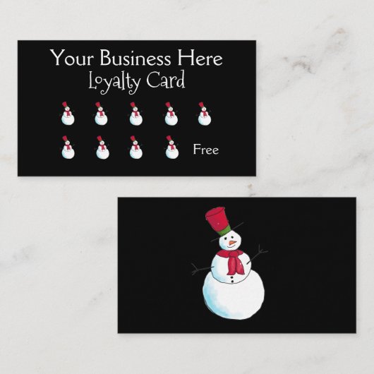 Happy Snowman Kerstmis Loyalty (Voorkant / Achterkant)