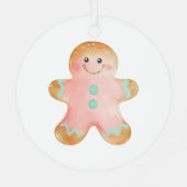 Happy Snowman Kerstmis Metalen Ornament (Achterkant)