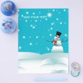 Happy Snowman Kerstwinter Flyer (Enkel)