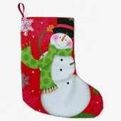 Happy Snowman Kleine Kerstsok (Voorkant)