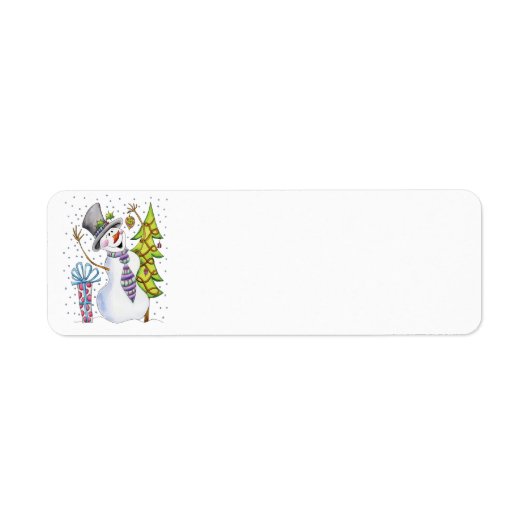 Happy Snowman Label (Voorkant)