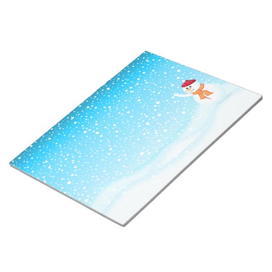 Happy Snowman-laptop Notitieblok (Schuin)