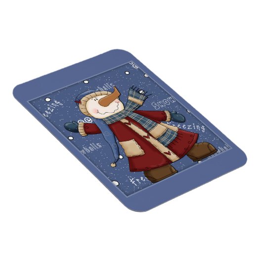 Happy Snowman Magneet (Rechterzijde)