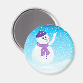 Happy Snowman Magnet (Voorkant / Achterkant)