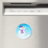 Happy Snowman Magnet (Insitu (Vaatwasser))