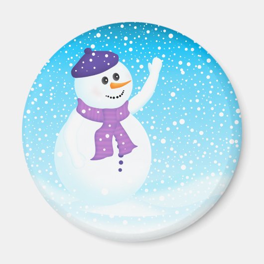 Happy Snowman Magnet (Voorkant)