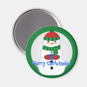 Happy Snowman Magnet (Voorkant / Achterkant)