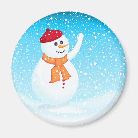 Happy Snowman Magnet (Voorkant)