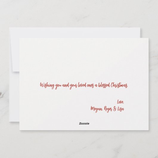 Happy Snowman Merry Christmas Aangepaste naam en f Feestdagenkaart (Achterkant)