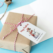 Happy Snowman Merry Christmas Custom familienaam