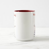 Happy Snowman Merry Christmas Custom familienaam Mok (Midden)