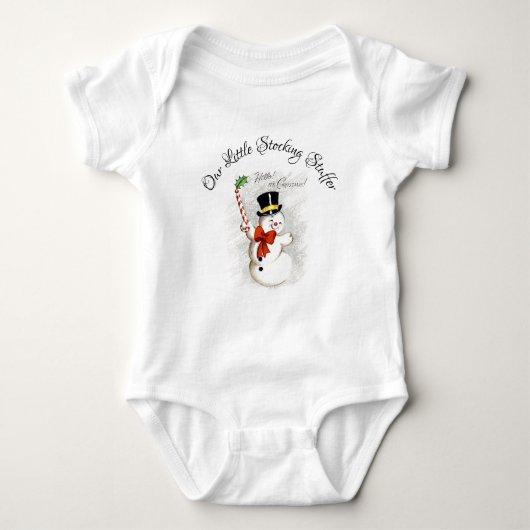 Happy Snowman, onze kleine stuiver Romper (Voorkant)