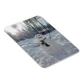 Happy Snowman originele winterfotografie Magneet (Rechterzijde)