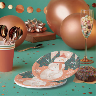 Happy Snowman Paper Bord