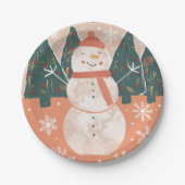 Happy Snowman Paper Bord (Voorkant)