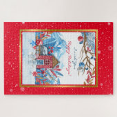 Happy Snowman past zich aan Legpuzzel (Horizontaal)