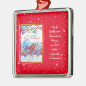 Happy Snowman past zich aan Metalen Ornament (Links)