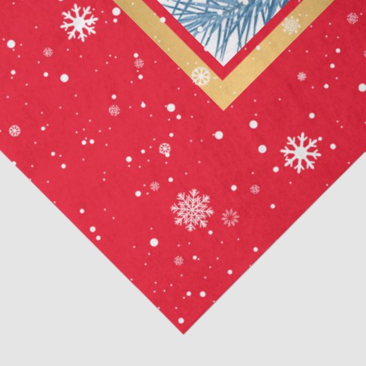 Happy Snowman past zich aan Tissuepapier (Detail)