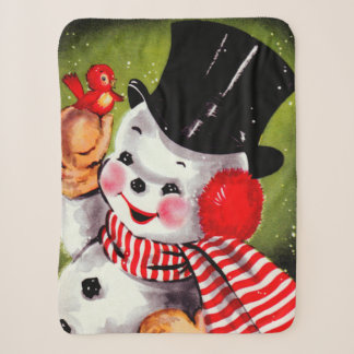 Happy Snowman Sherpa Deken