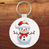 Happy Snowman Sleutelhanger (Achterkant)