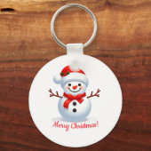 Happy Snowman Sleutelhanger (Voorkant)