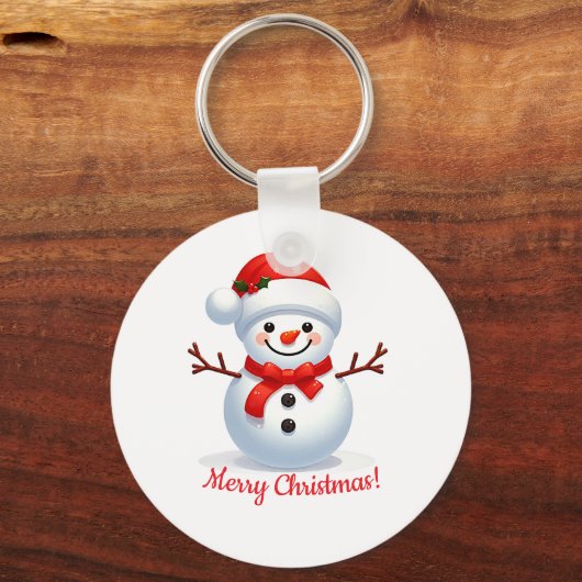 Happy Snowman Sleutelhanger (Voorkant)