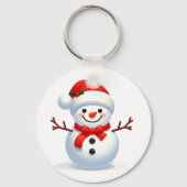 Happy Snowman Sleutelhanger (Achterkant)