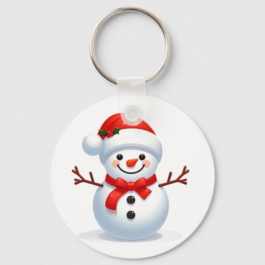 Happy Snowman Sleutelhanger (Achterkant)