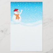 Happy Snowman Stationery Briefpapier (Voorkant)