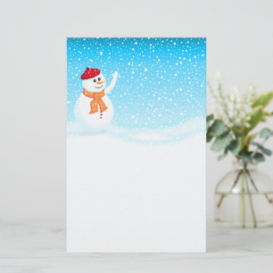 Happy Snowman Stationery Briefpapier