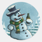 Happy Snowman sticker (Voorkant)