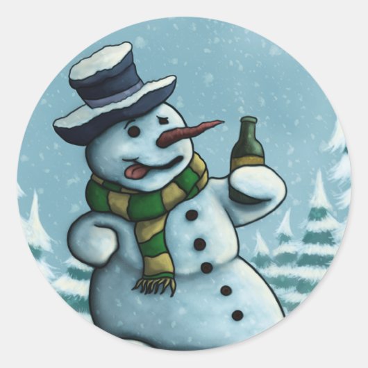 Happy Snowman sticker (Voorkant)