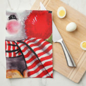 Happy Snowman Theedoek (Quarter Fold)