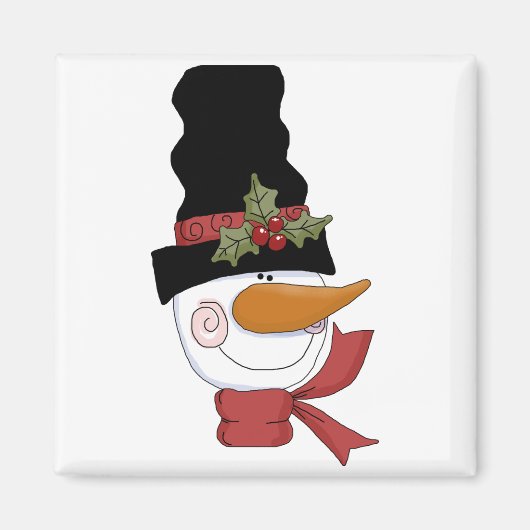 Happy Snowman Tshirts en Gifts Magneet (Voorkant)