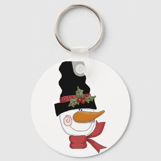 Happy Snowman Tshirts en Gifts Sleutelhanger (Voorkant)