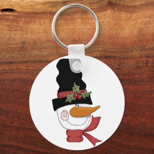 Happy Snowman Tshirts en Gifts Sleutelhanger (Voorkant)