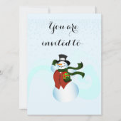 Happy Snowman Uitnodiging (Voorkant)