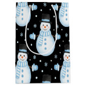 Happy Snowman Vibes Frosty Christmas Designs Medium Cadeauzakje (Voorkant)