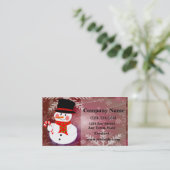 Happy Snowman Visitekaartje (Staand voorkant)