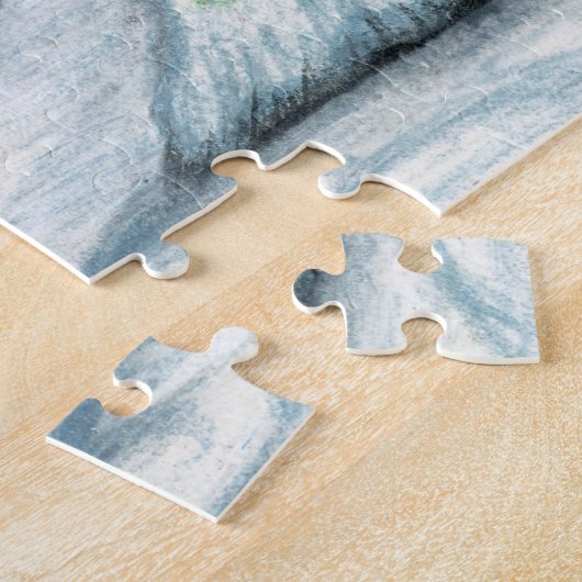 Happy Snowman Winter Wonderland Puzzle Legpuzzel (Zijkant)