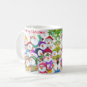 Happy Snowmans Christmas Coffee Mok (Voorkant links)