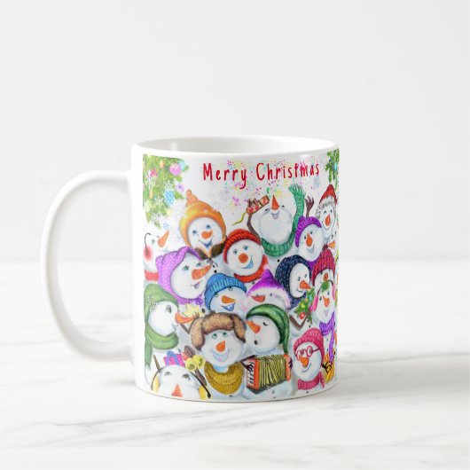 Happy Snowmans Christmas Coffee Mok (Links)