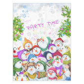 Happy Snowmans Kerst Tafelkleed (Voorkant)