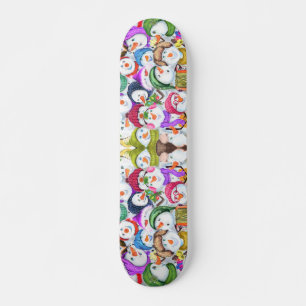 Happy Snowmans-kerstcadeau voor Skateboard